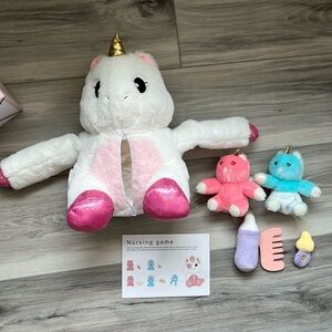 Stuffed animal Unicorn Mama Play Set